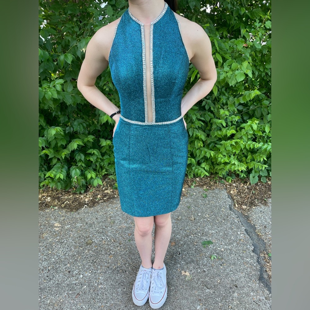 Teal Vienna Homecoming Dress. Size 2.